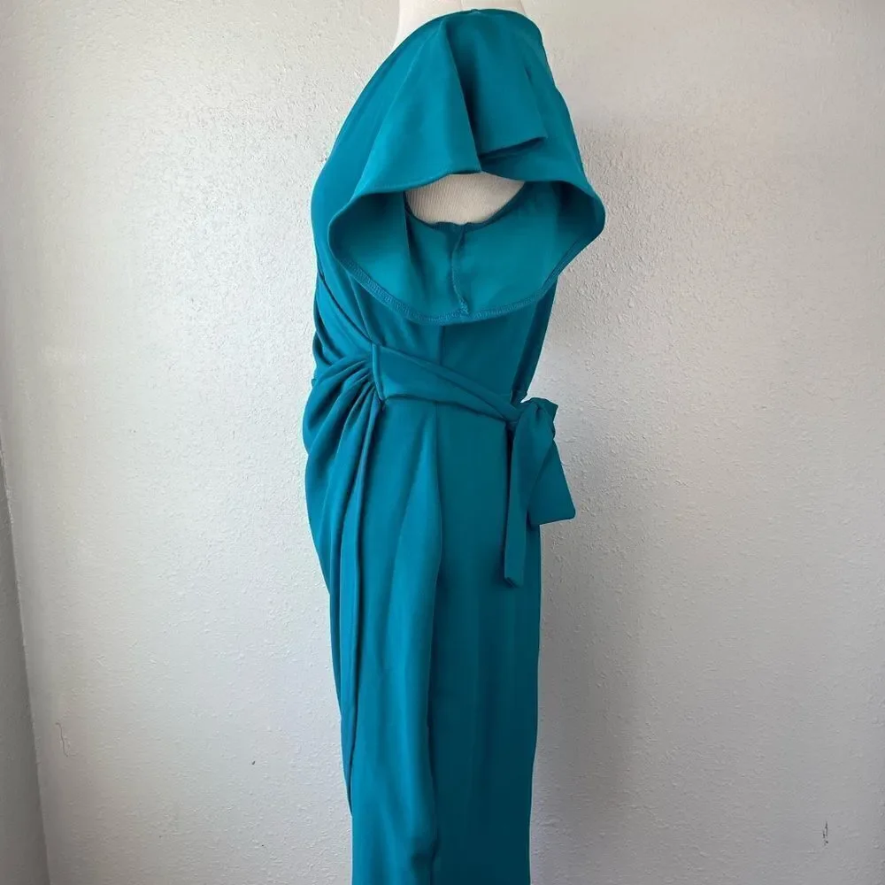 OTEN Blue Midi Dress Size L EUC - Picture 2 of 7